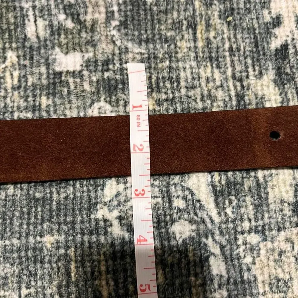 Liz Claiborne Suede O-Ring Belt Brown XL